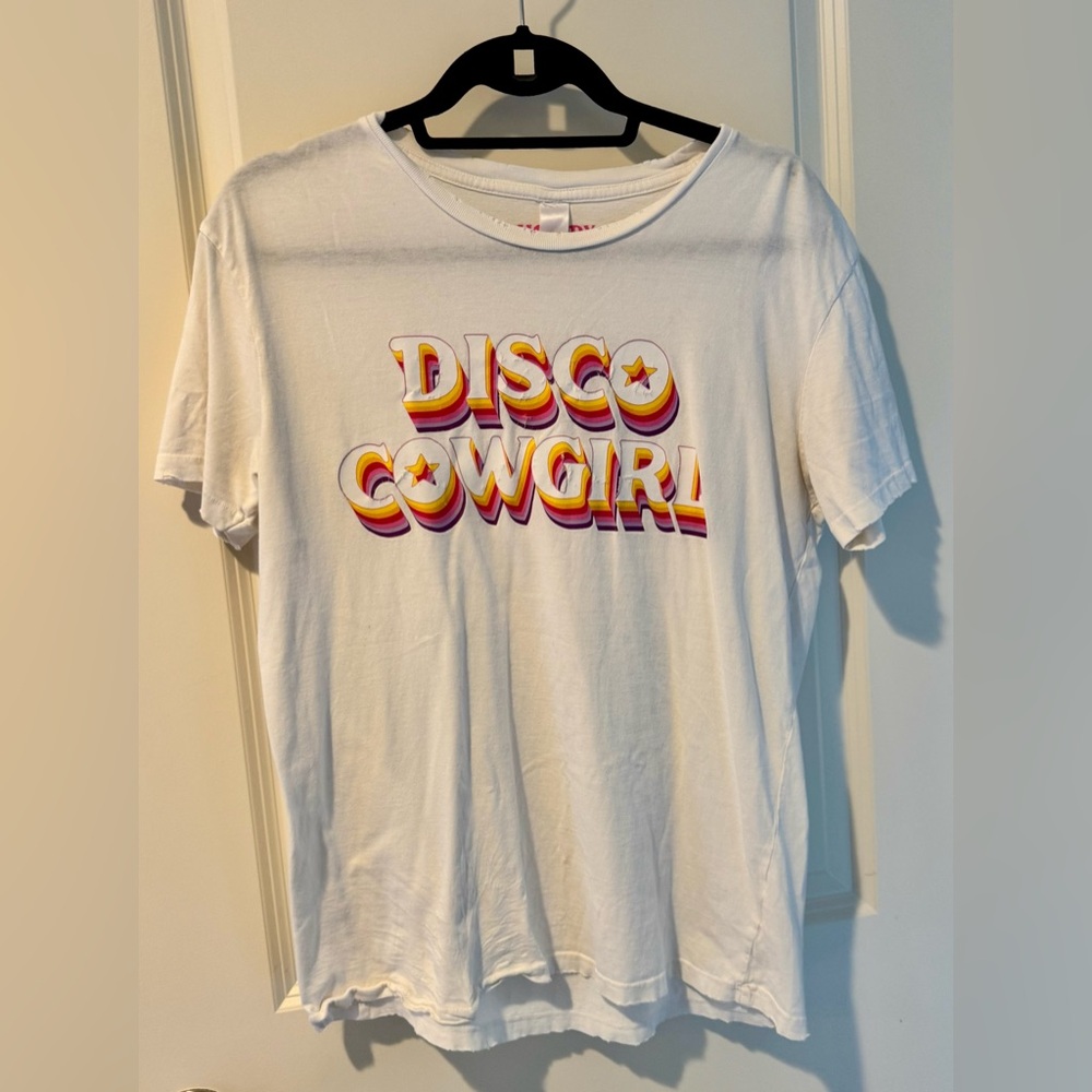 White Disco Cowgirl T-Shirt